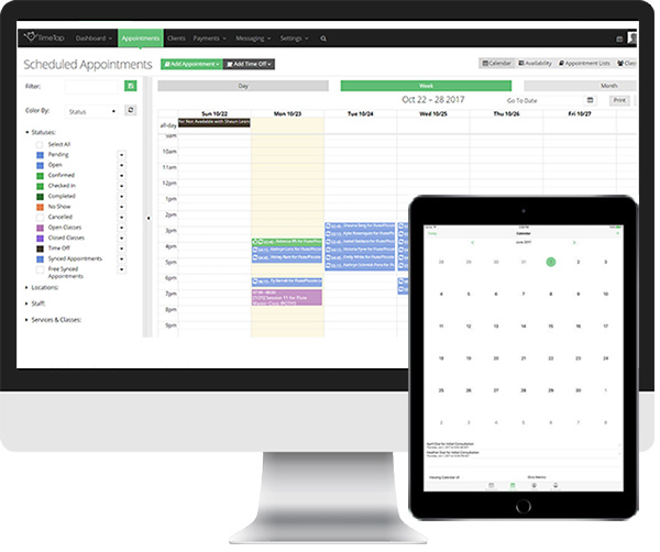 Easily view calendar with free App, or manage detailed info with desktop.